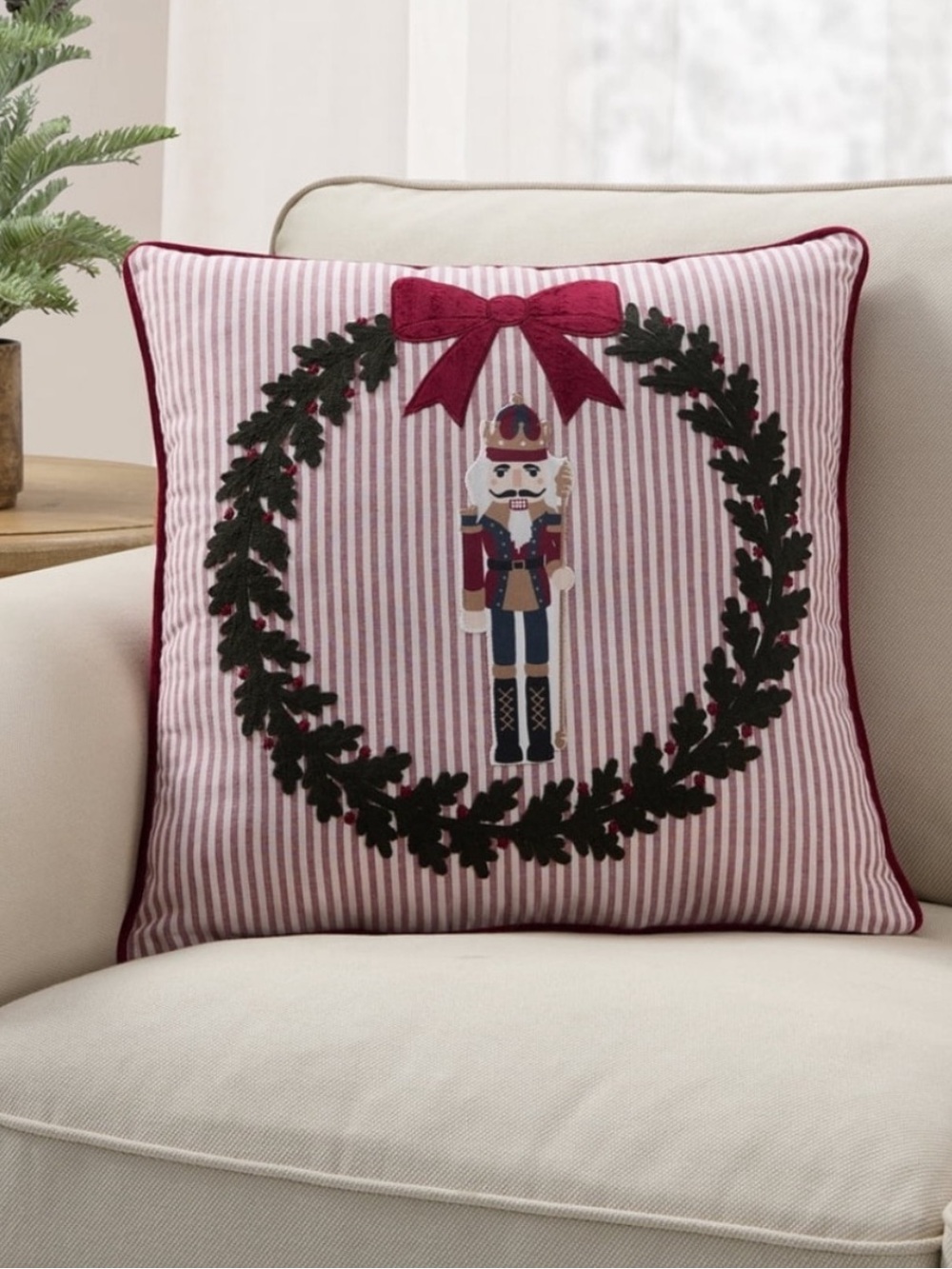 New My Texas House 18”x18” Nutcracker Christmas Pillow